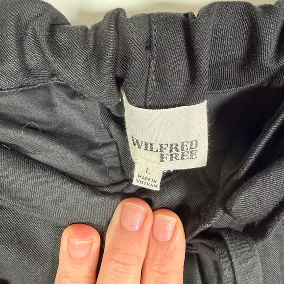 Wilfred Free Emmack Pant Black Drawstring Tapered Trouser - Picture 6 of 9